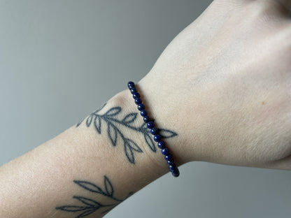 Lapis Lazuli armband 4mm voor kinderen - Kristalkriebels